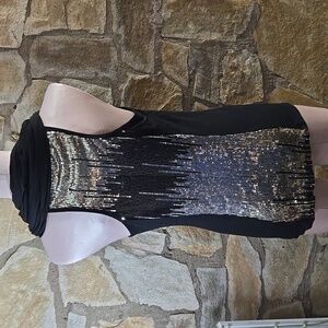 Vintage Arden B Sequin Y2K Sheer Racerback Tank